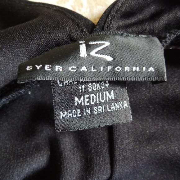 IZ Byer Black Ruched Cocktail Dress Tulle Flounce Underskirt M - Picture 9 of 10